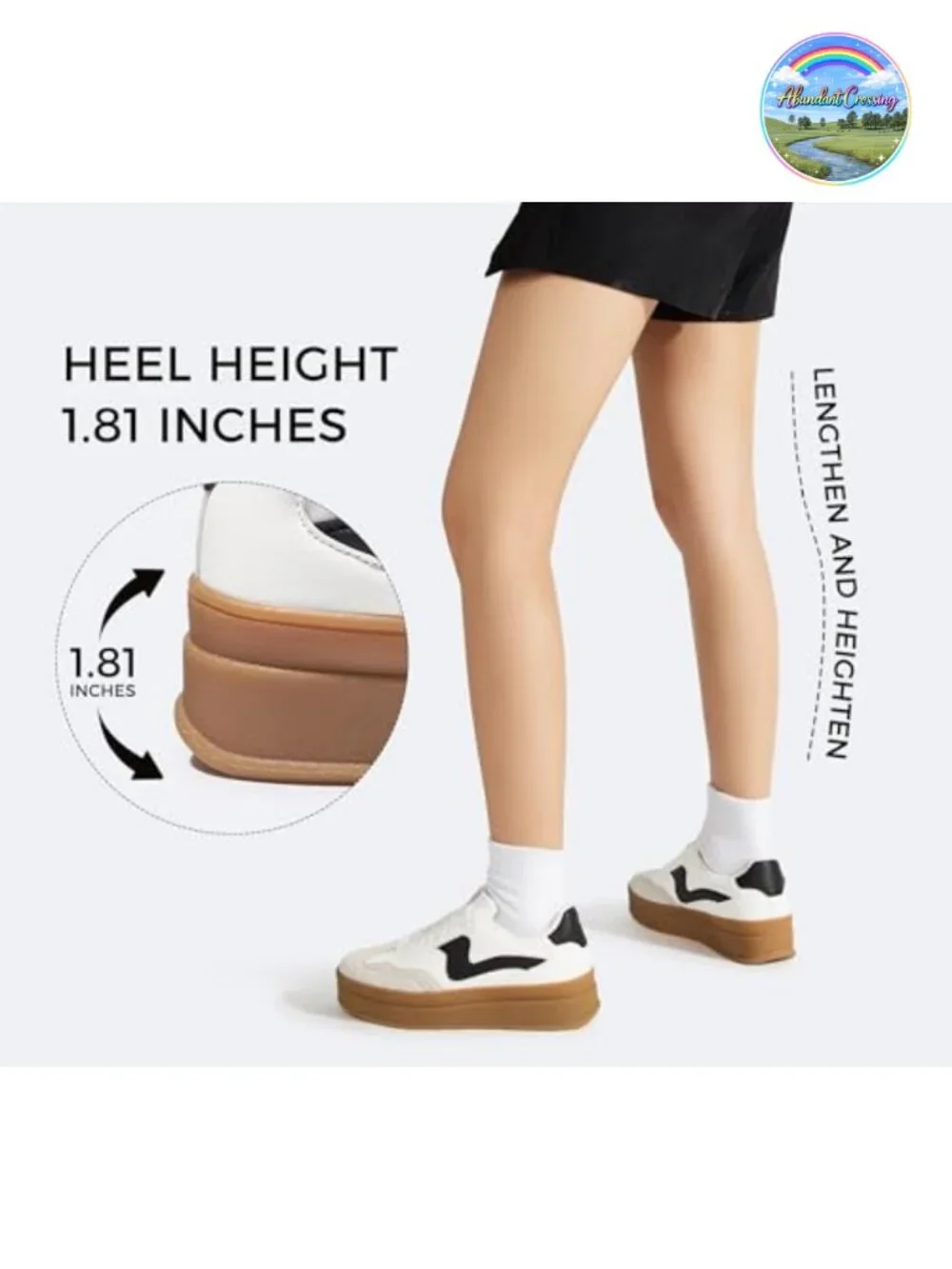 Women's Platform Fashion Sneakers Thick Sole Faux Leather Suede Lace-Up